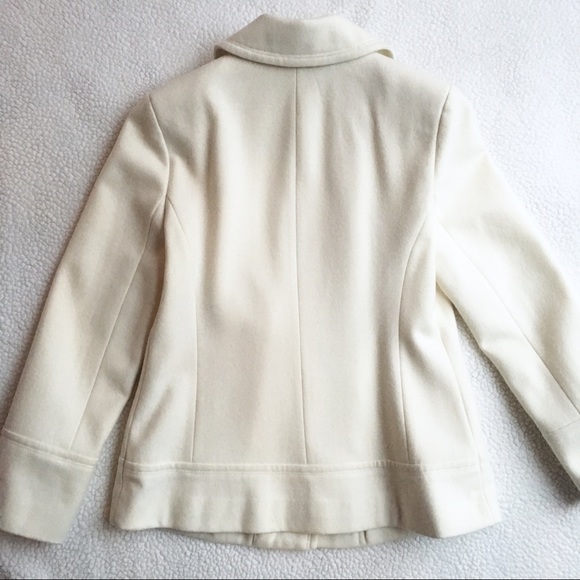 Jason Kole Cream Wool Coat - Picture 7 of 8